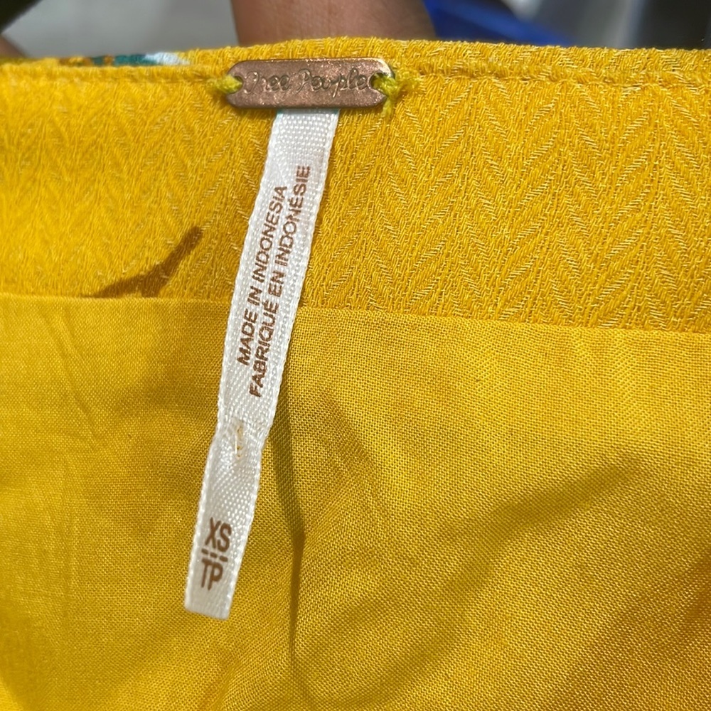 Free People "Lost In You" Yellow Floral Print Midi Dress - Picture 6 of 11